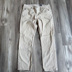 AG Adriano Goldschmied THE EVERETT Slim Straight Chino Pants Mens 34x32 Khakis